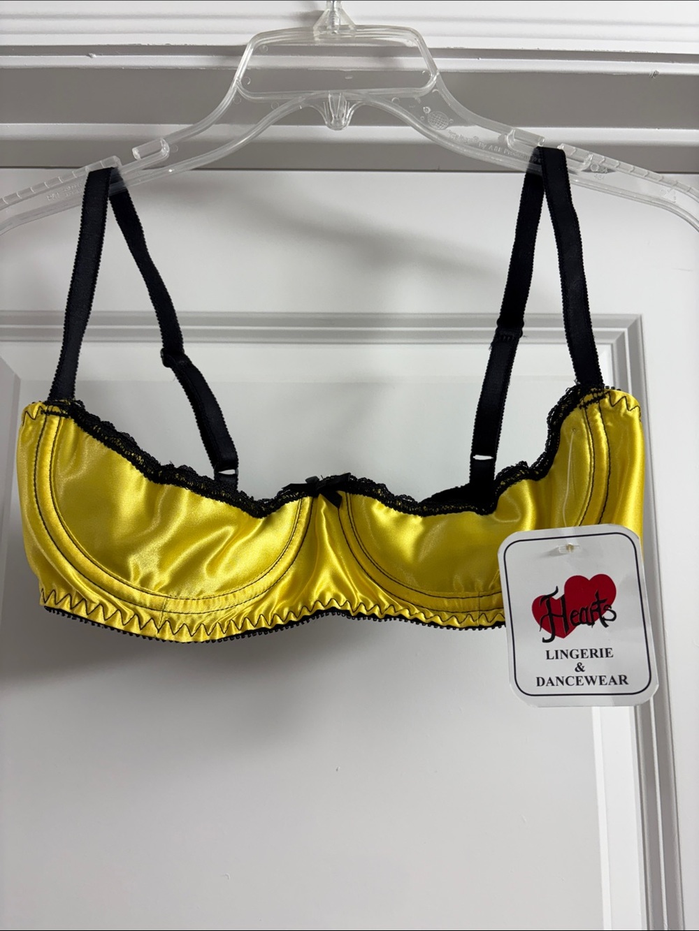 Hearts Gold Satin Underwire Bra - Women Intimates & Sleepwear